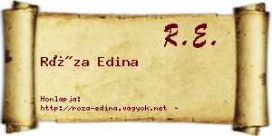 Róza Edina névjegykártya